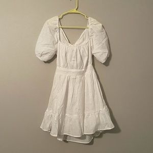 White Open Back Dress